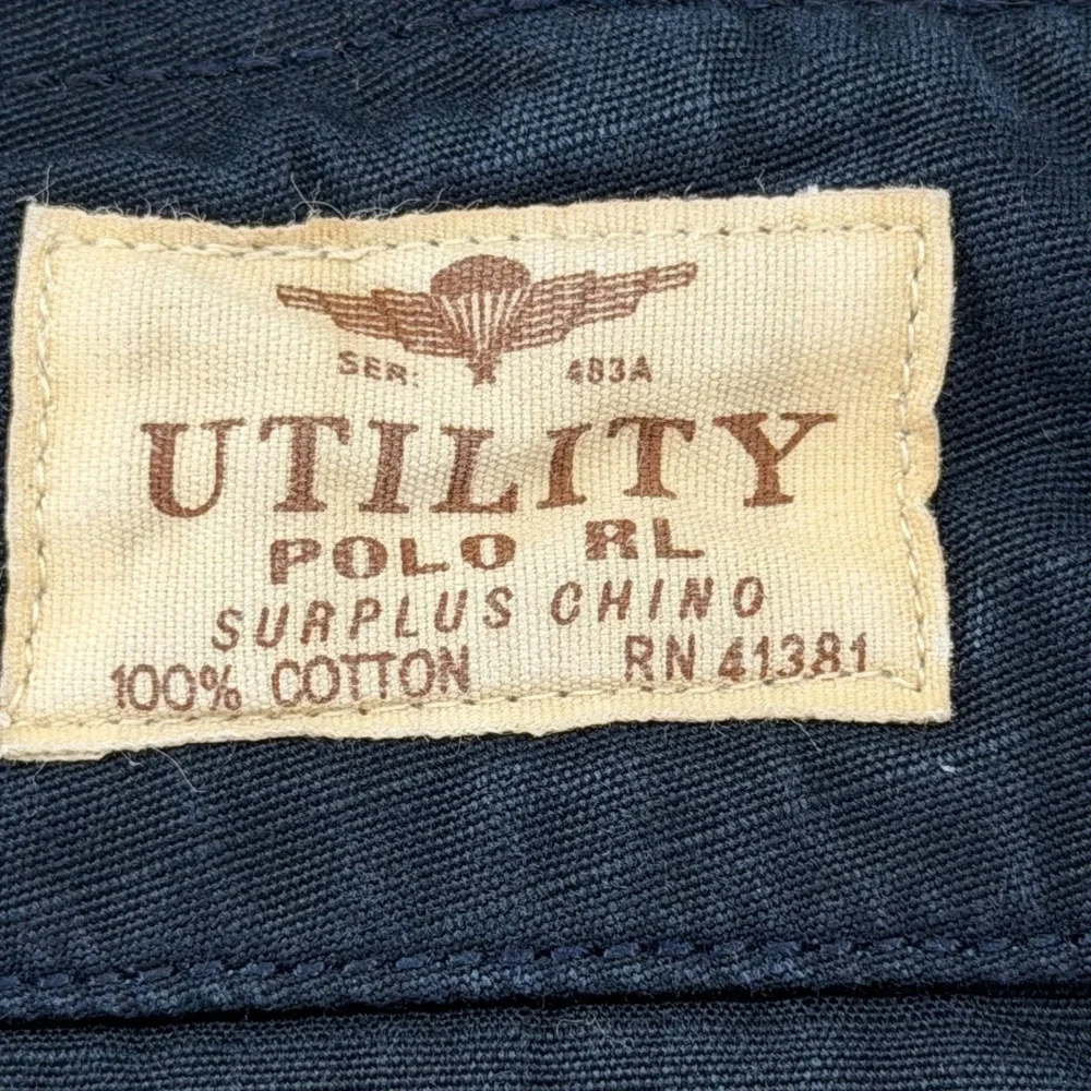 Polo Ralph Lauren Shorts Mens 32 Navy Surplus Chino Cargo Ripstop Classic Fit 9